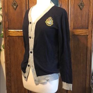 Hogwarts Navy Cardigan YXL/Adult Small